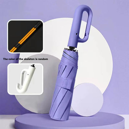 Automatic Folding Umbrella, Portable Windproof Waterproof Umbrella with Loop Buckle for Men & Women, 1 Unit / 60pcs Bulk Option