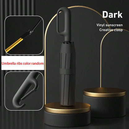 Automatic Folding Umbrella, Portable Windproof Waterproof Umbrella with Loop Buckle for Men & Women, 1 Unit / 60pcs Bulk Option