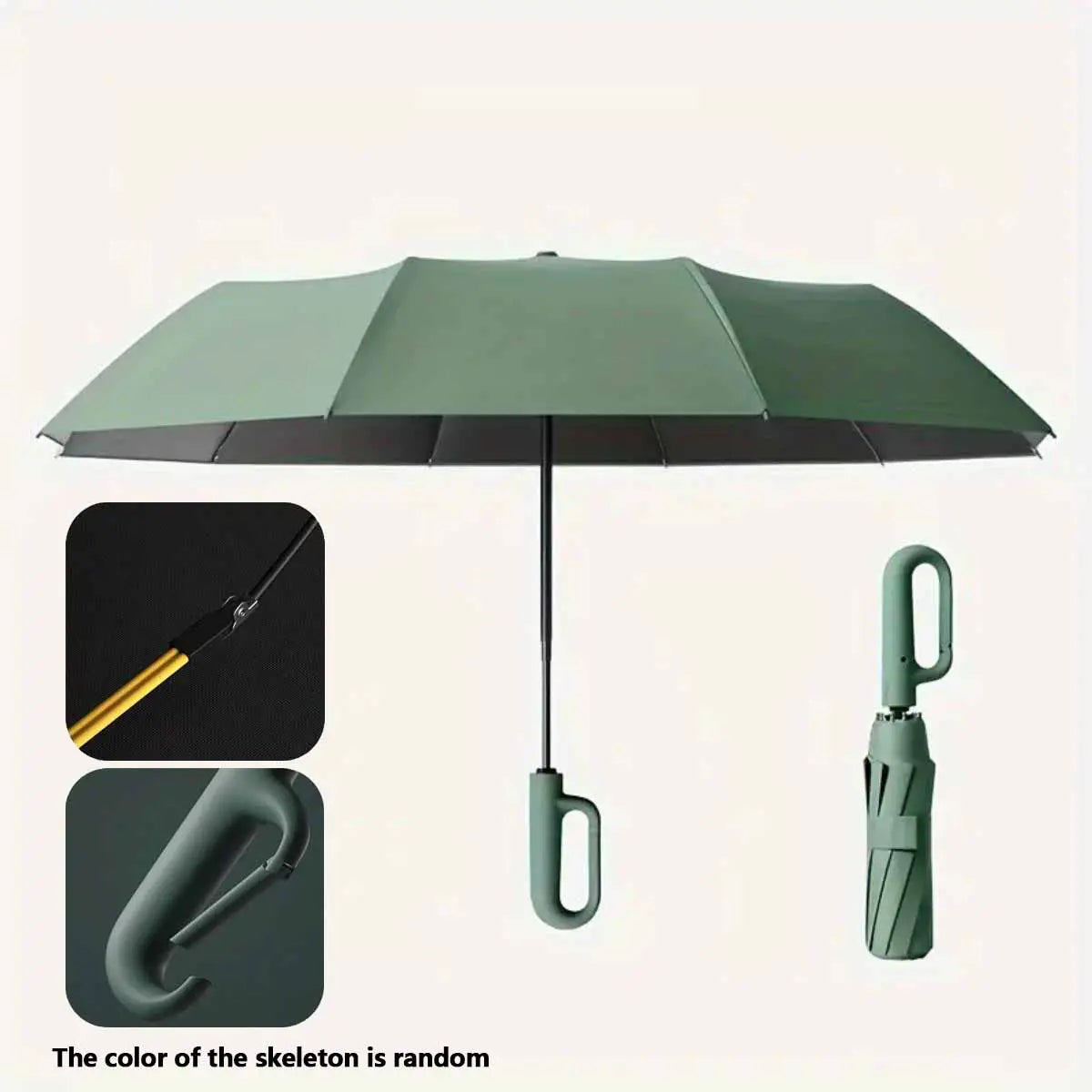 Automatic Folding Umbrella, Portable Windproof Waterproof Umbrella with Loop Buckle for Men & Women, 1 Unit / 60pcs Bulk Option