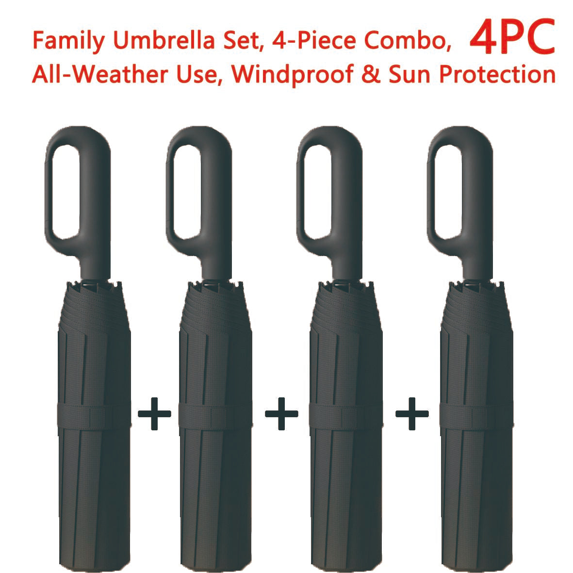 Automatic Folding Umbrella, Portable Windproof Waterproof Umbrella with Loop Buckle for Men & Women, 1 Unit / 60pcs Bulk Option