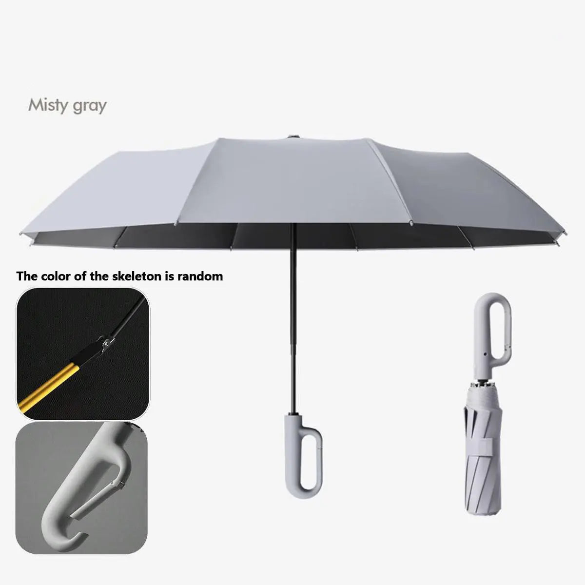 Automatic Folding Umbrella, Portable Windproof Waterproof Umbrella with Loop Buckle for Men & Women, 1 Unit / 60pcs Bulk Option