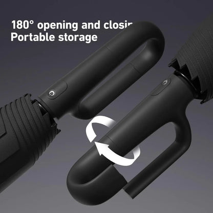 Automatic Folding Umbrella, Portable Windproof Waterproof Umbrella with Loop Buckle for Men & Women, 1 Unit / 60pcs Bulk Option
